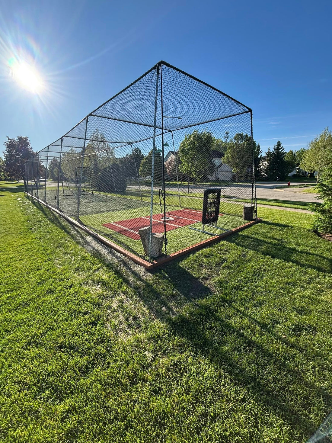 residential batting cage installation